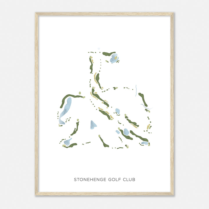 Print of Stonehenge Golf Club Modern Map