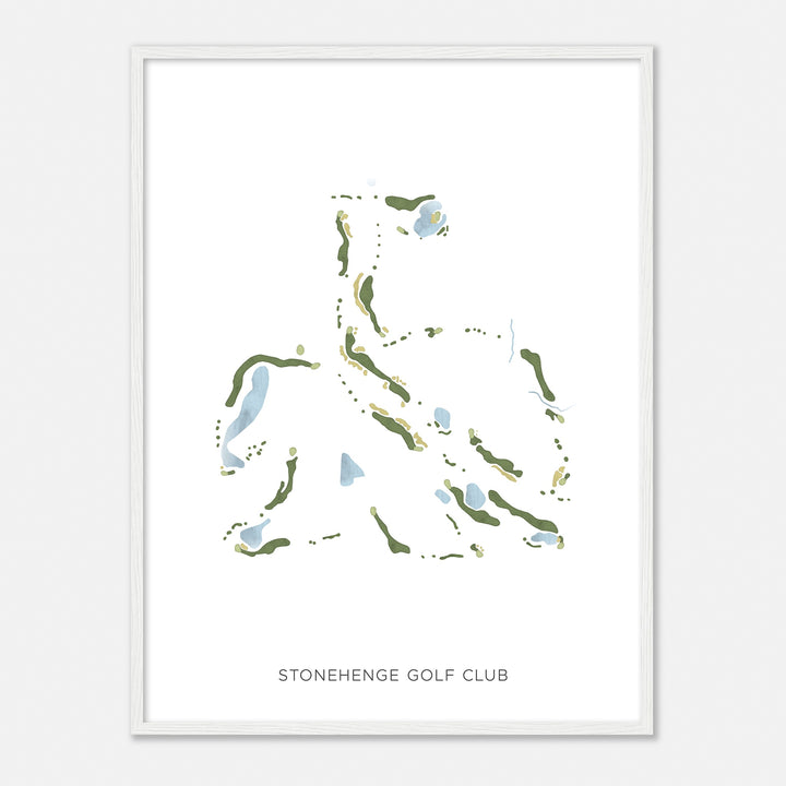 Print of Stonehenge Golf Club Modern Map