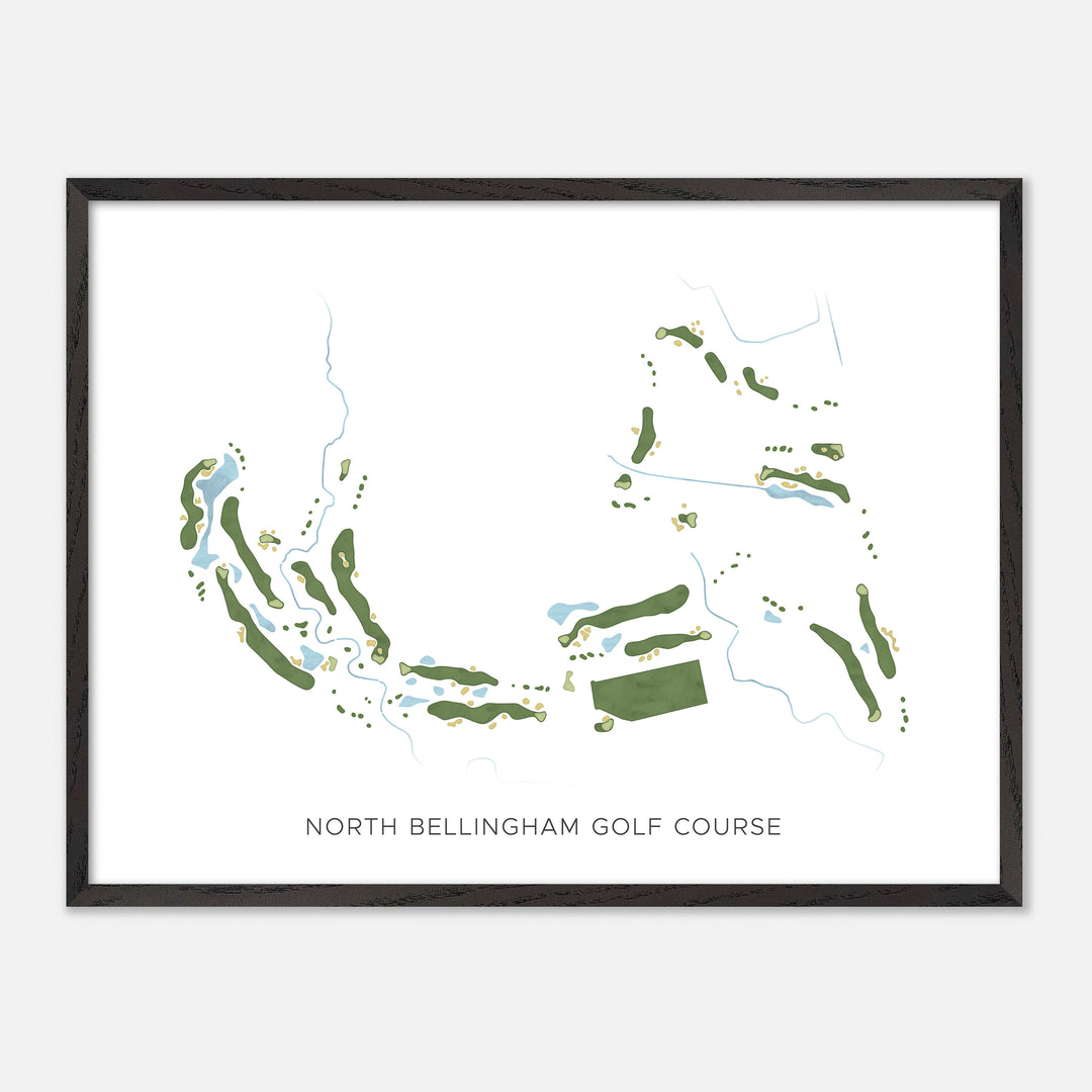 Print of North Bellingham Golf Course Modern Map