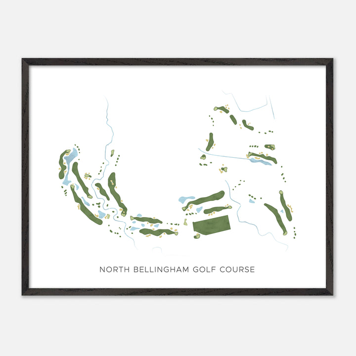 Print of North Bellingham Golf Course Modern Map