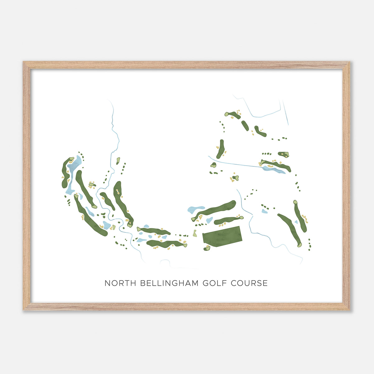 Print of North Bellingham Golf Course Modern Map