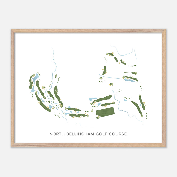 Print of North Bellingham Golf Course Modern Map
