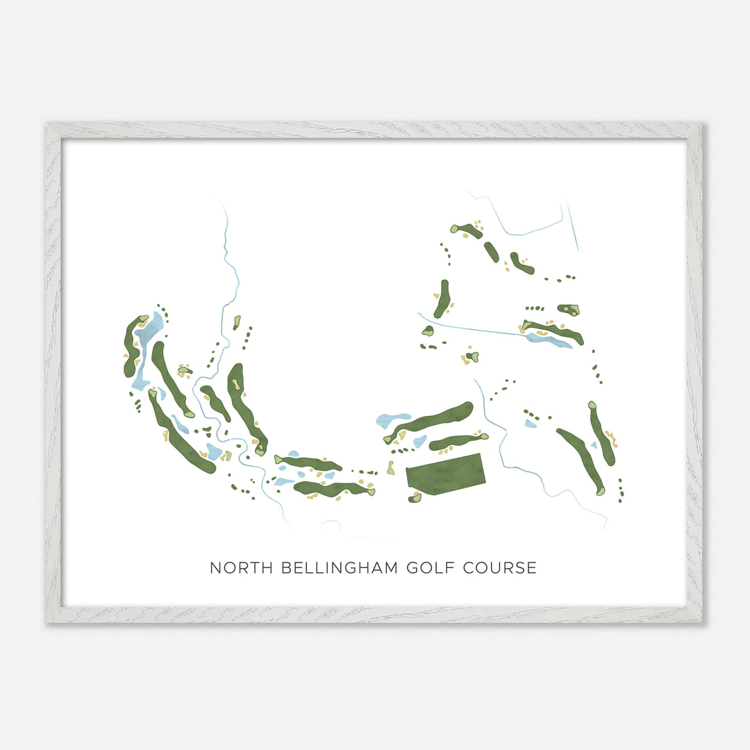 Print of North Bellingham Golf Course Modern Map