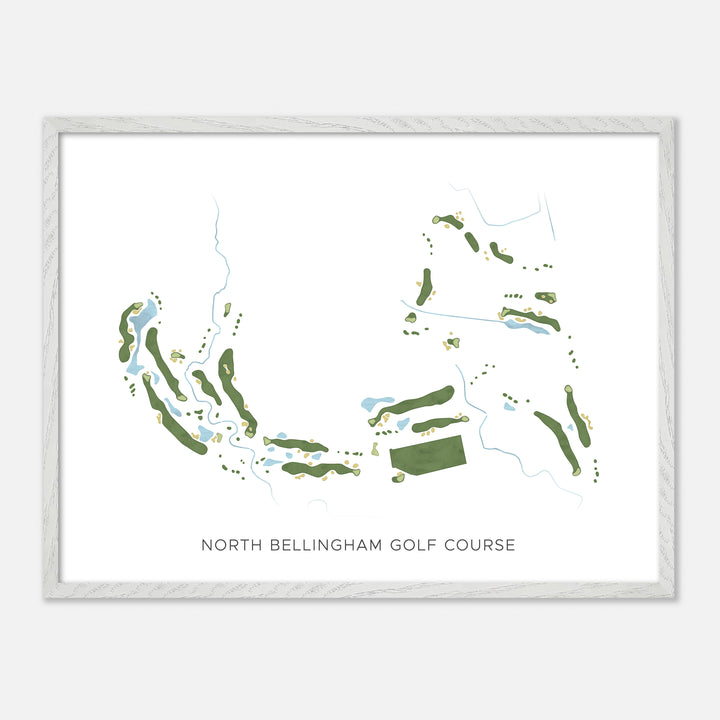 Print of North Bellingham Golf Course Modern Map