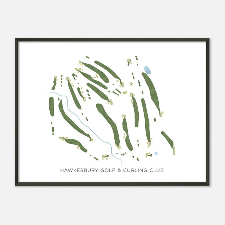 Print of Hawkesbury Golf & Curling Club Modern Map