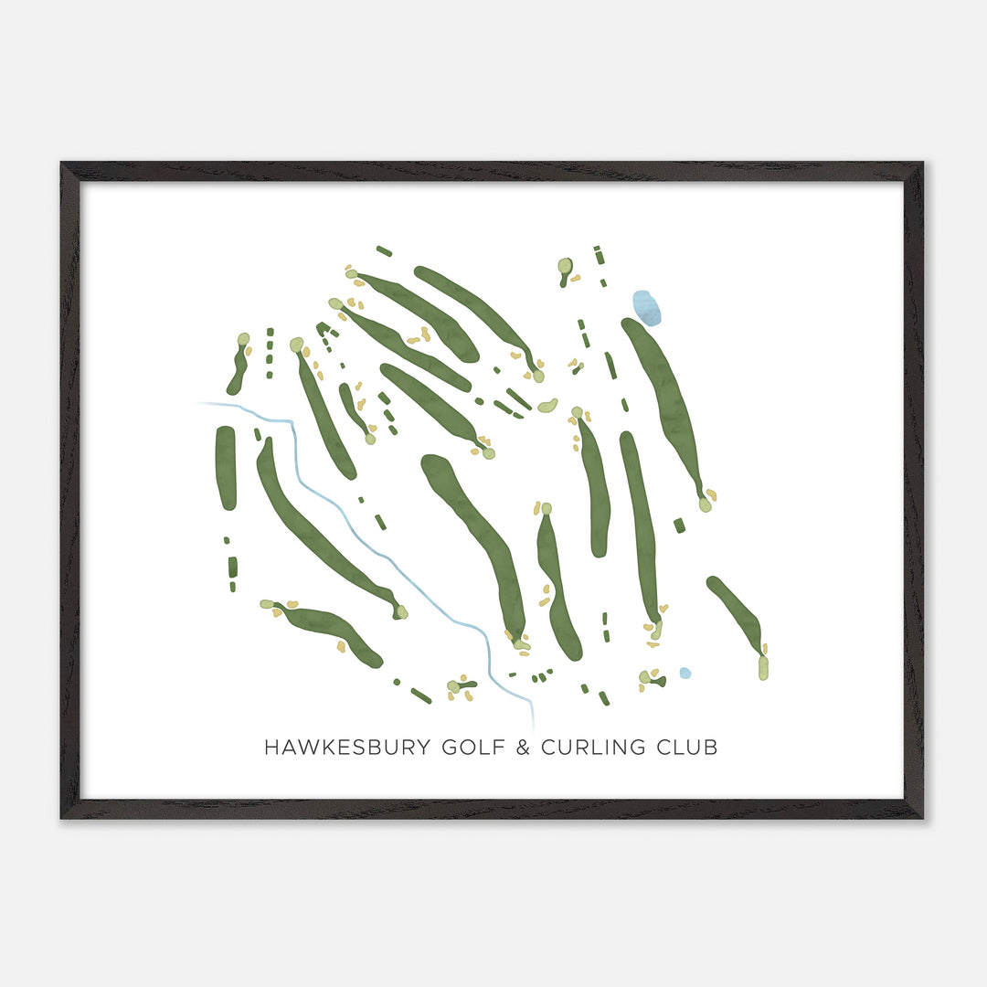 Print of Hawkesbury Golf & Curling Club Modern Map