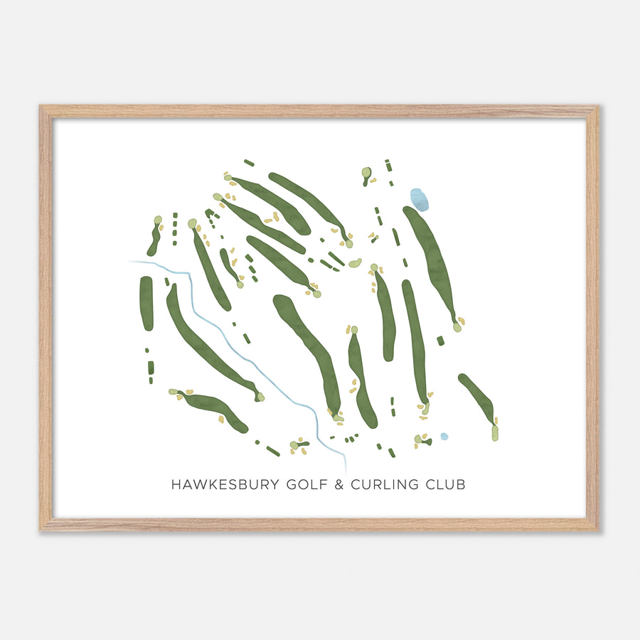 Print of Hawkesbury Golf & Curling Club Modern Map