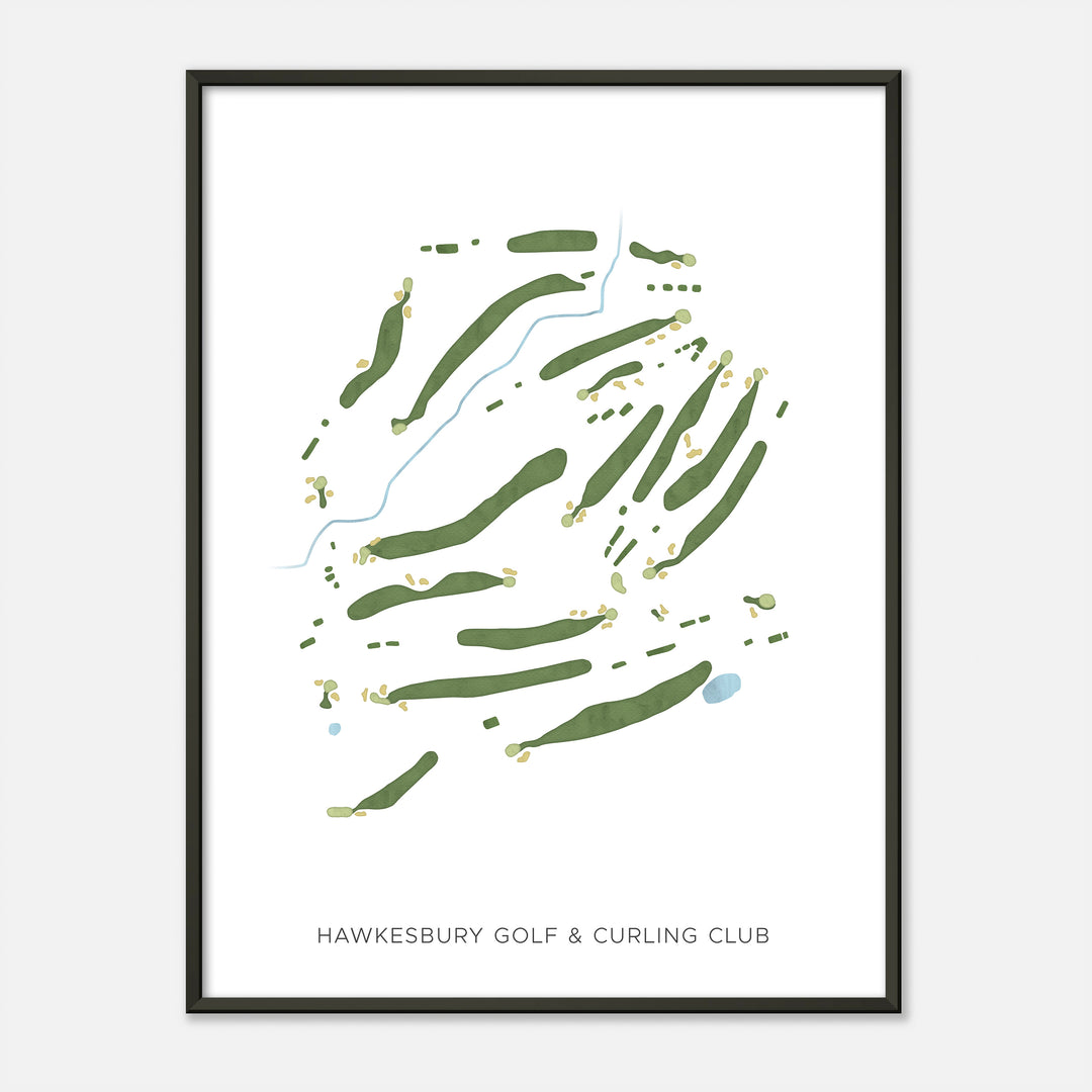 Print of Hawkesbury Golf & Curling Club Modern Map