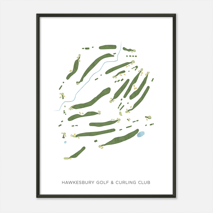 Print of Hawkesbury Golf & Curling Club Modern Map