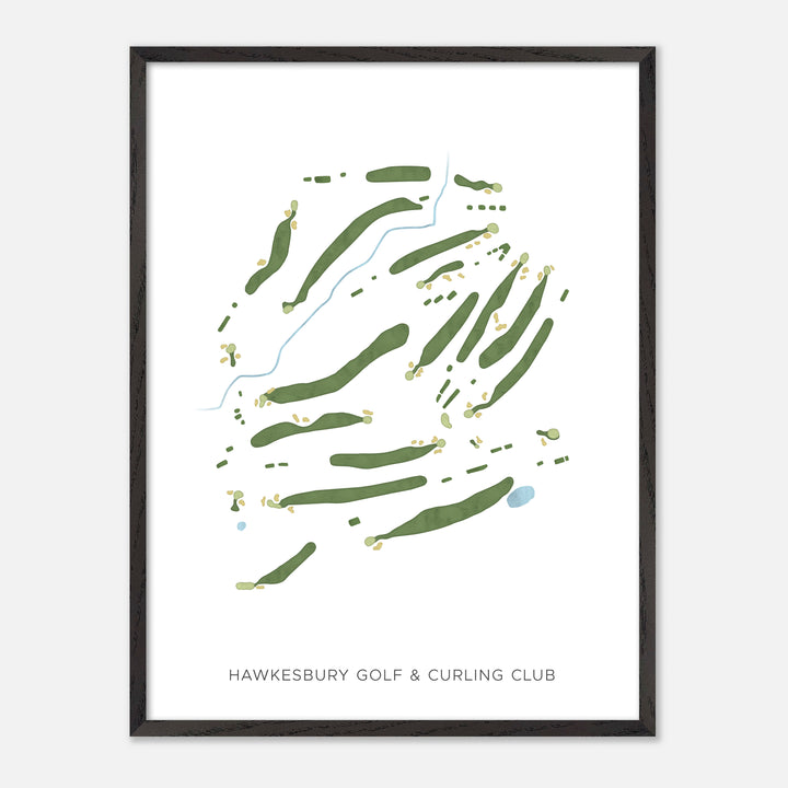 Print of Hawkesbury Golf & Curling Club Modern Map