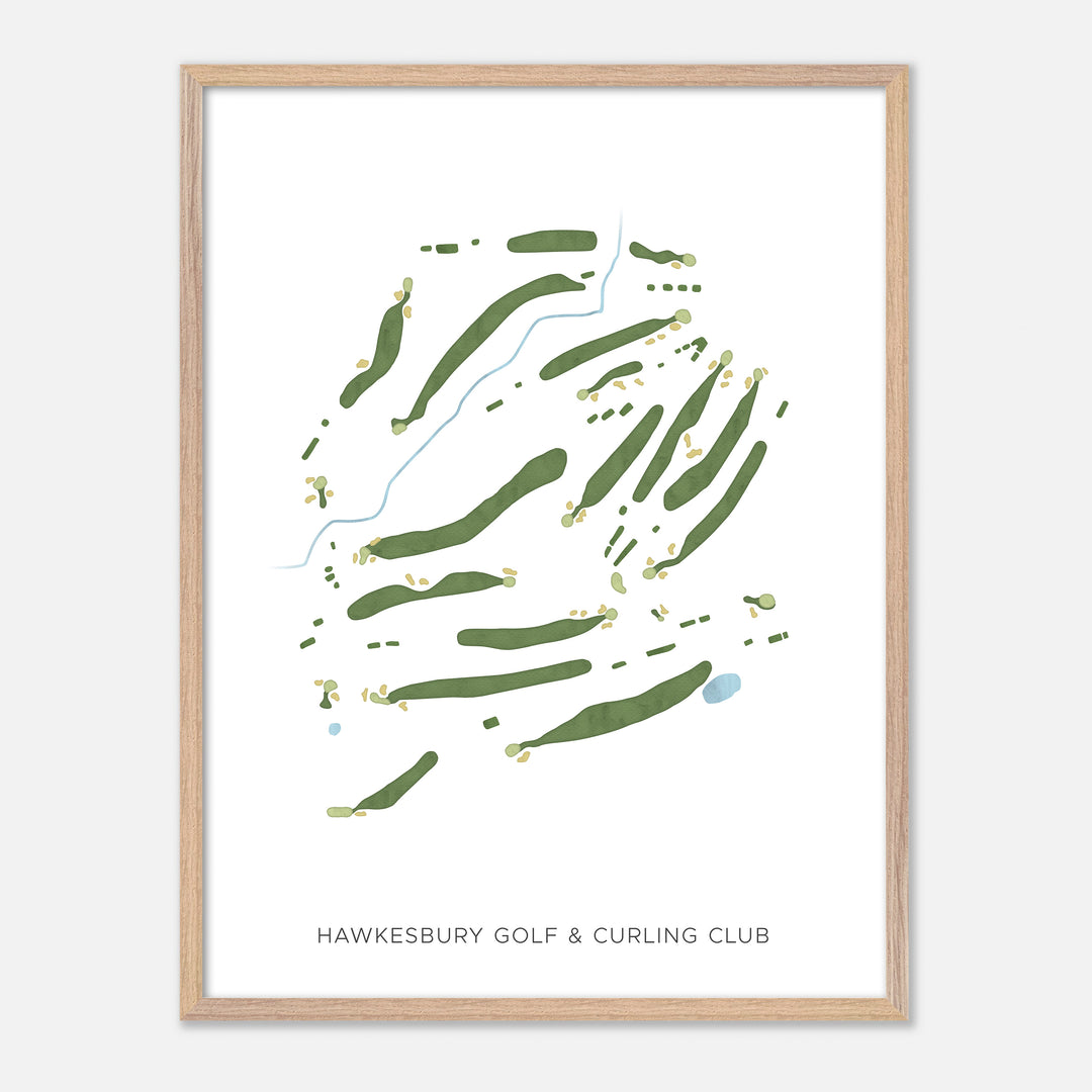 Print of Hawkesbury Golf & Curling Club Modern Map