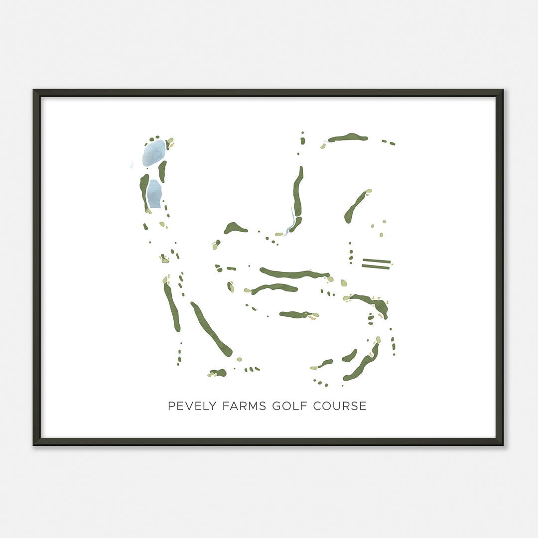 Print of Pevely Farms Golf Course Modern Map