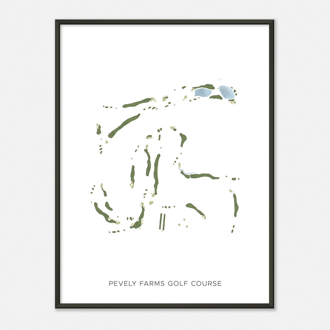 Print of Pevely Farms Golf Course Modern Map
