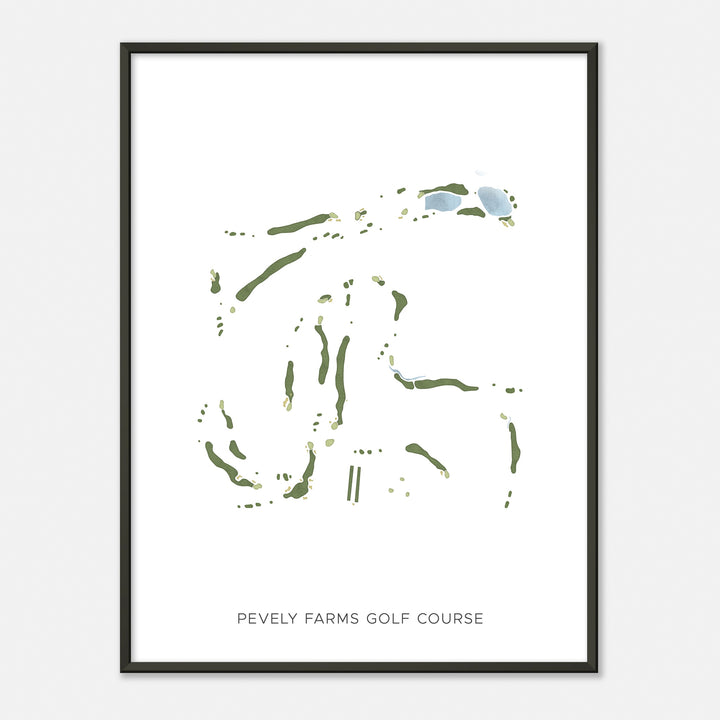 Print of Pevely Farms Golf Course Modern Map