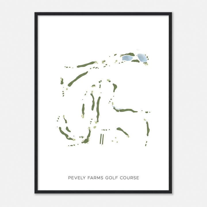 Print of Pevely Farms Golf Course Modern Map