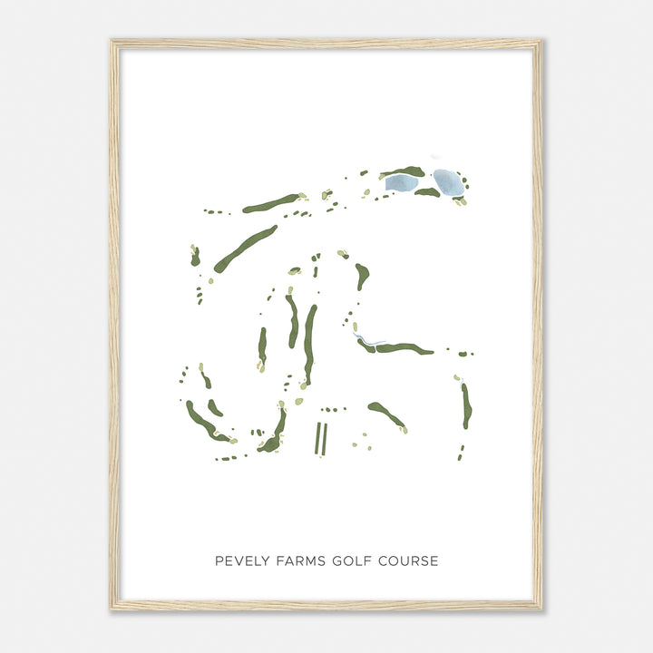Print of Pevely Farms Golf Course Modern Map