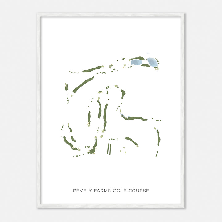 Print of Pevely Farms Golf Course Modern Map