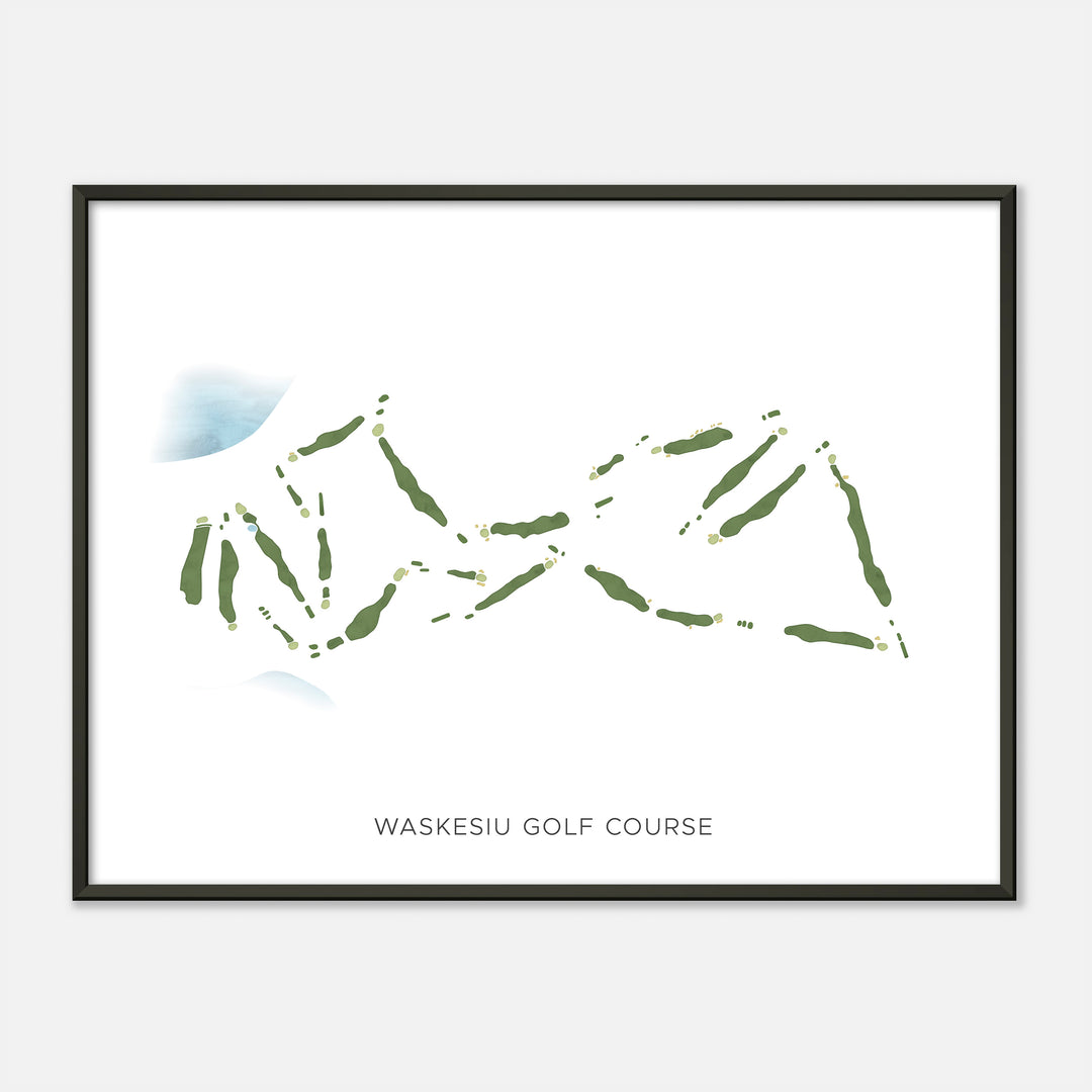 Print of Waskesiu Golf Course Modern Map