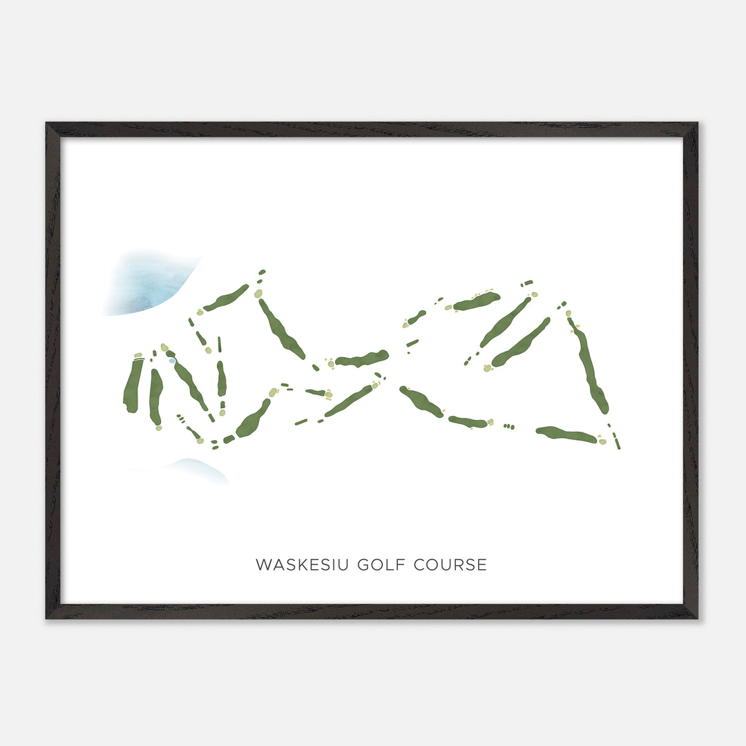 Print of Waskesiu Golf Course Modern Map