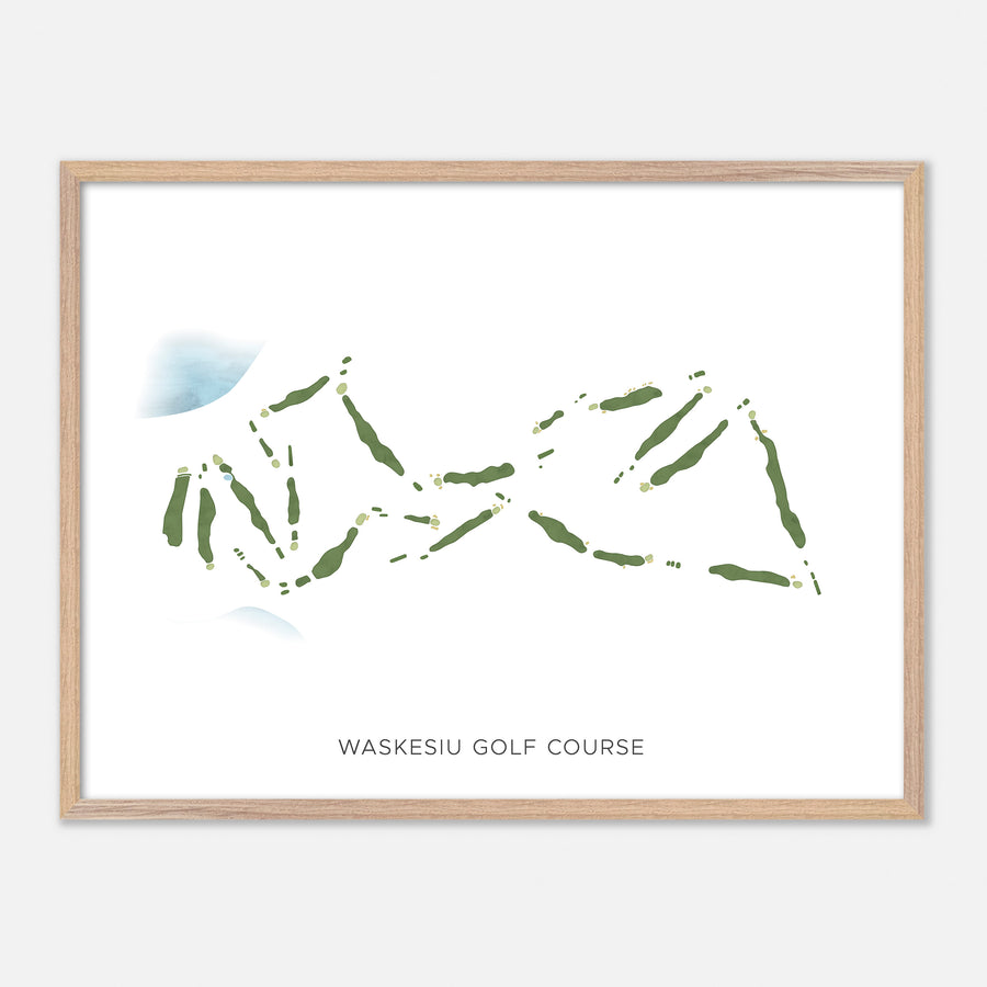 Print of Waskesiu Golf Course Modern Map