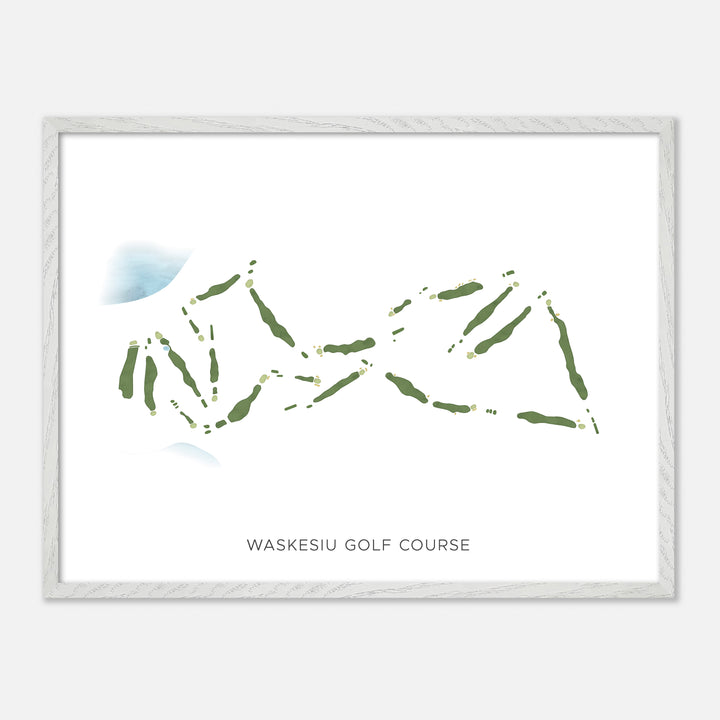 Print of Waskesiu Golf Course Modern Map