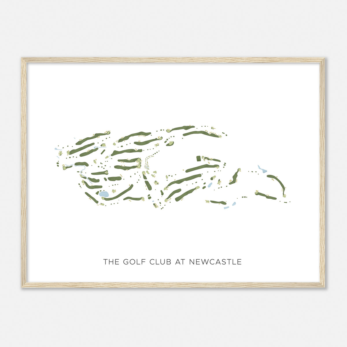 Print of The Golf Club At Newcastle Modern Map