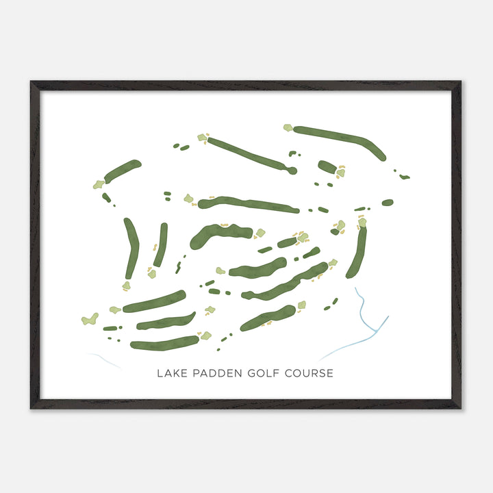 Print of Lake Padden Golf Course Modern Map