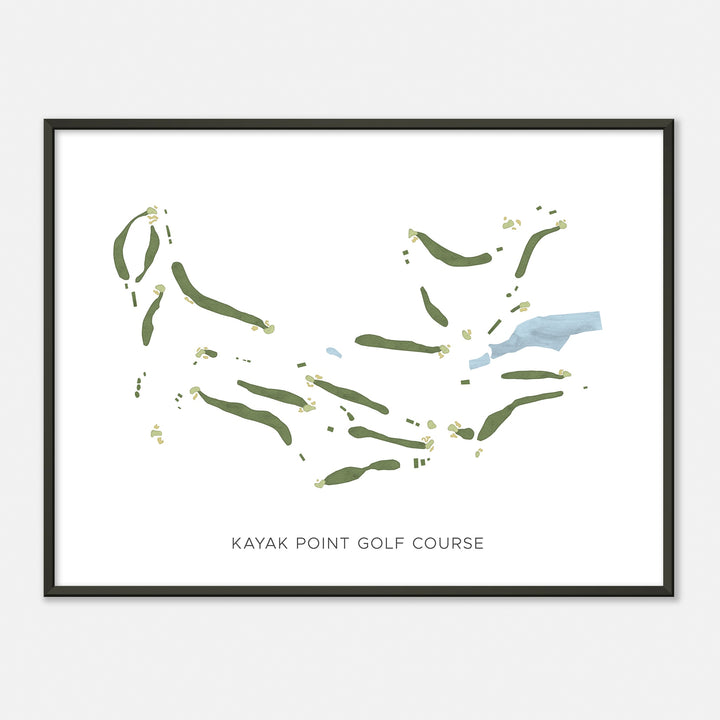 Print of Kayak Point Golf Course Modern Map