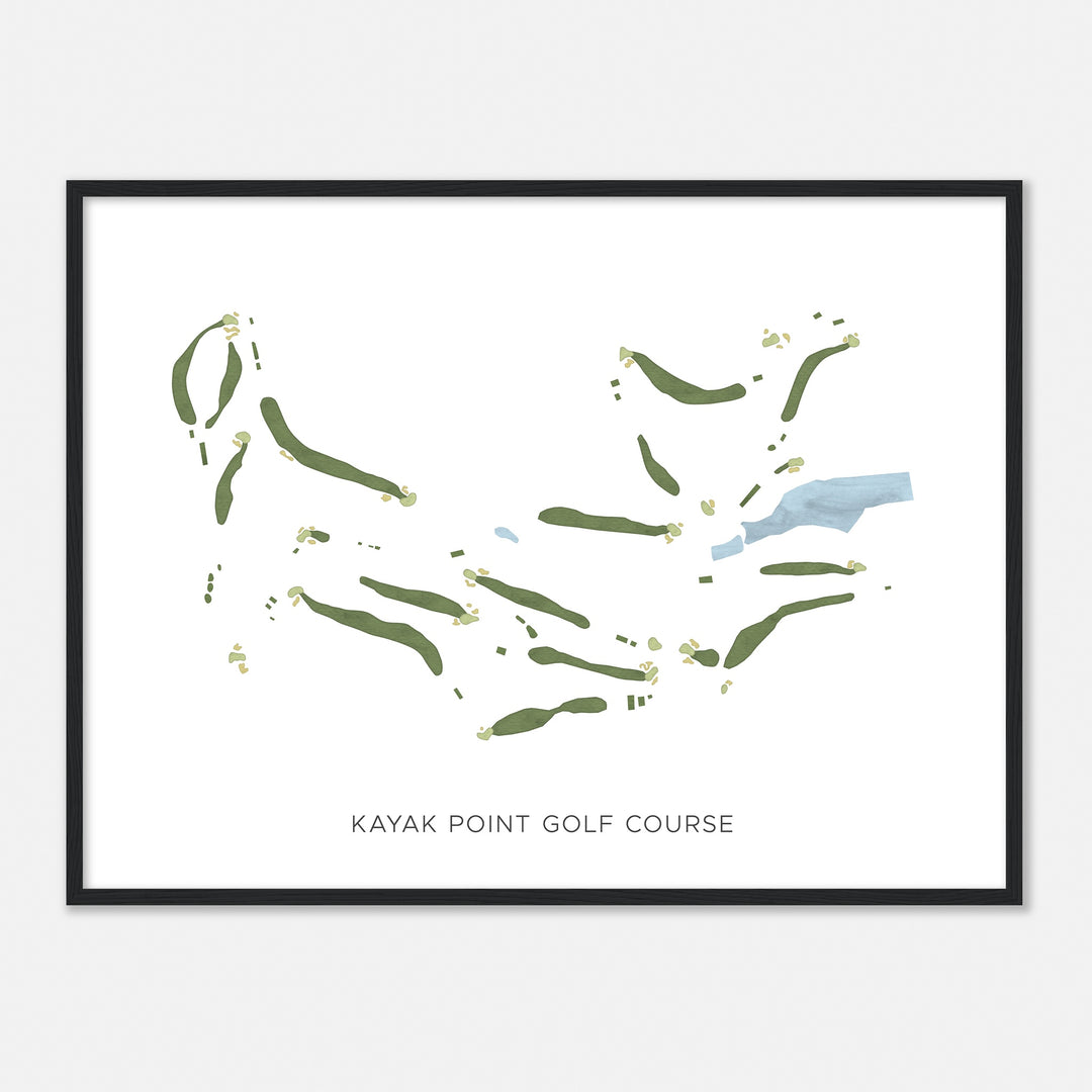 Print of Kayak Point Golf Course Modern Map