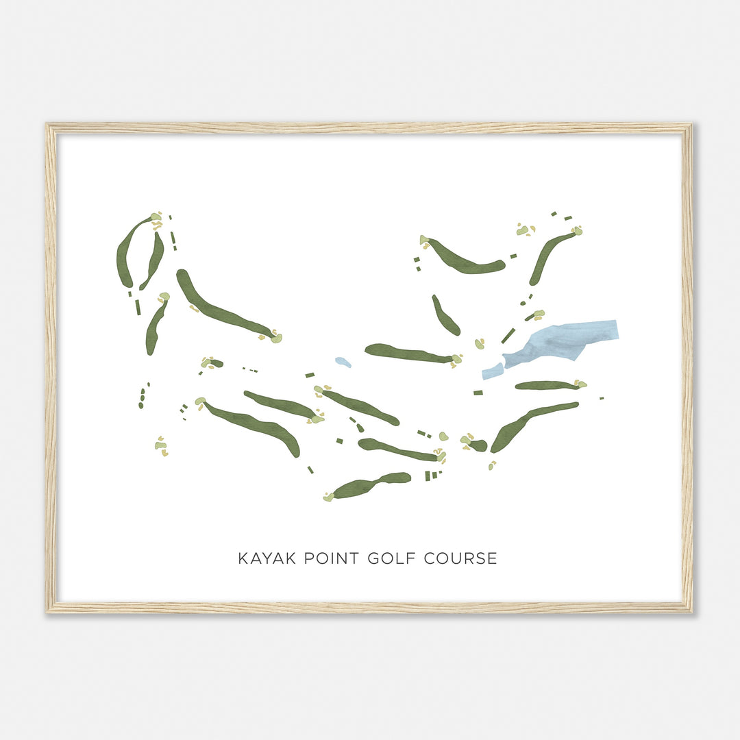 Print of Kayak Point Golf Course Modern Map