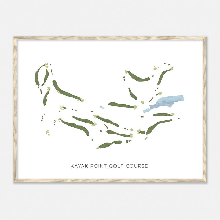 Print of Kayak Point Golf Course Modern Map