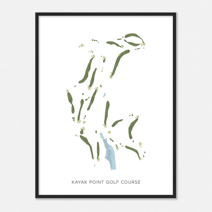 Print of Kayak Point Golf Course Modern Map