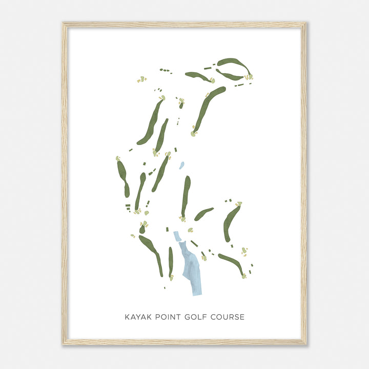 Print of Kayak Point Golf Course Modern Map