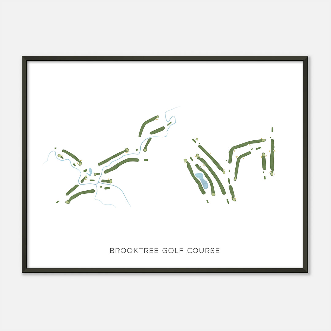 Print of Brooktree Golf Course Modern Map