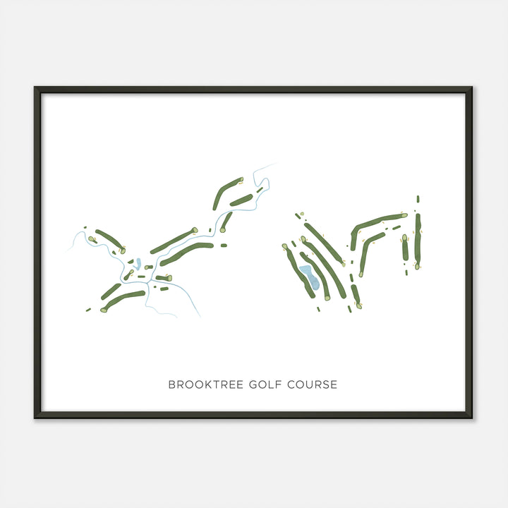 Print of Brooktree Golf Course Modern Map
