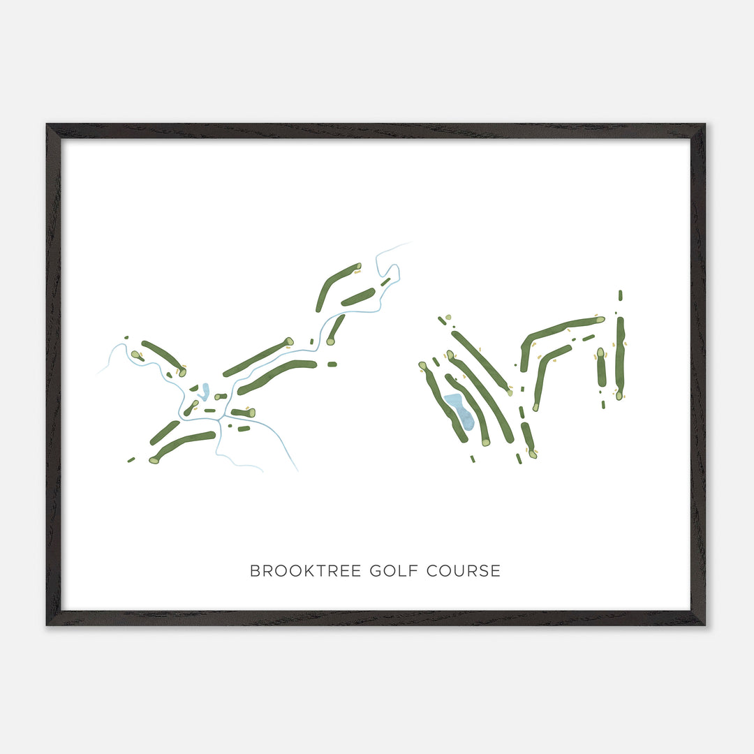 Print of Brooktree Golf Course Modern Map