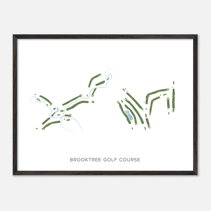 Print of Brooktree Golf Course Modern Map