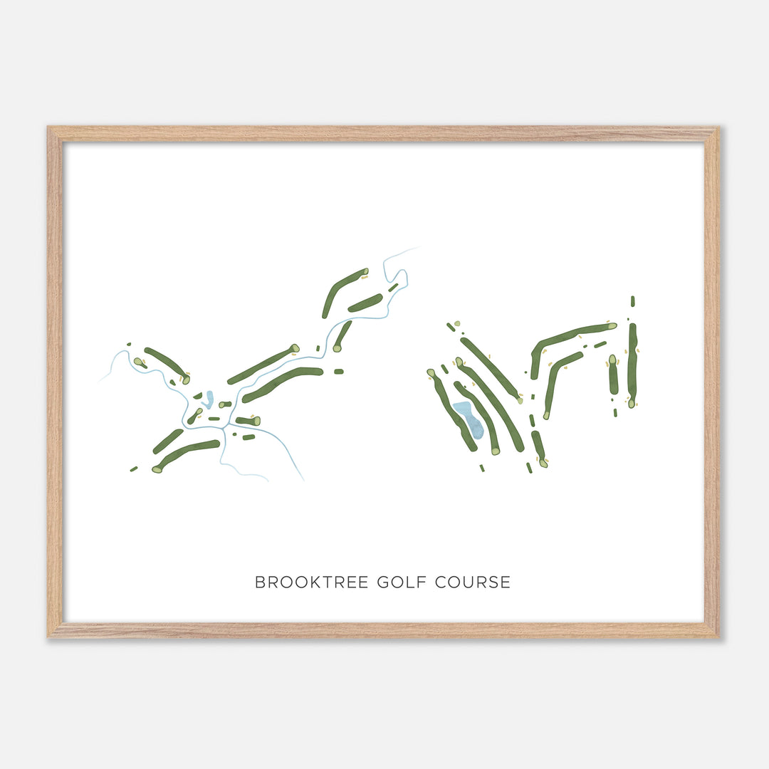 Print of Brooktree Golf Course Modern Map