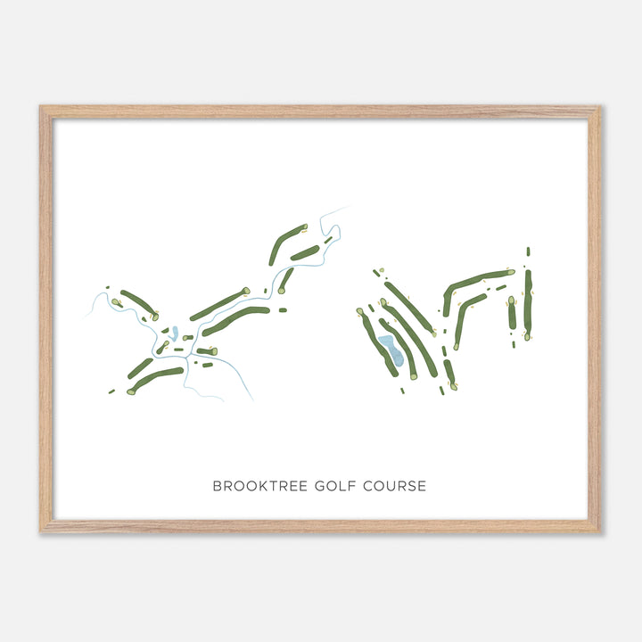 Print of Brooktree Golf Course Modern Map