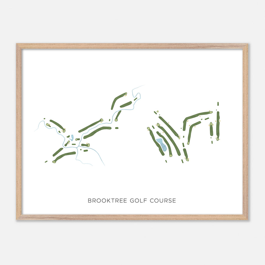 Print of Brooktree Golf Course Modern Map