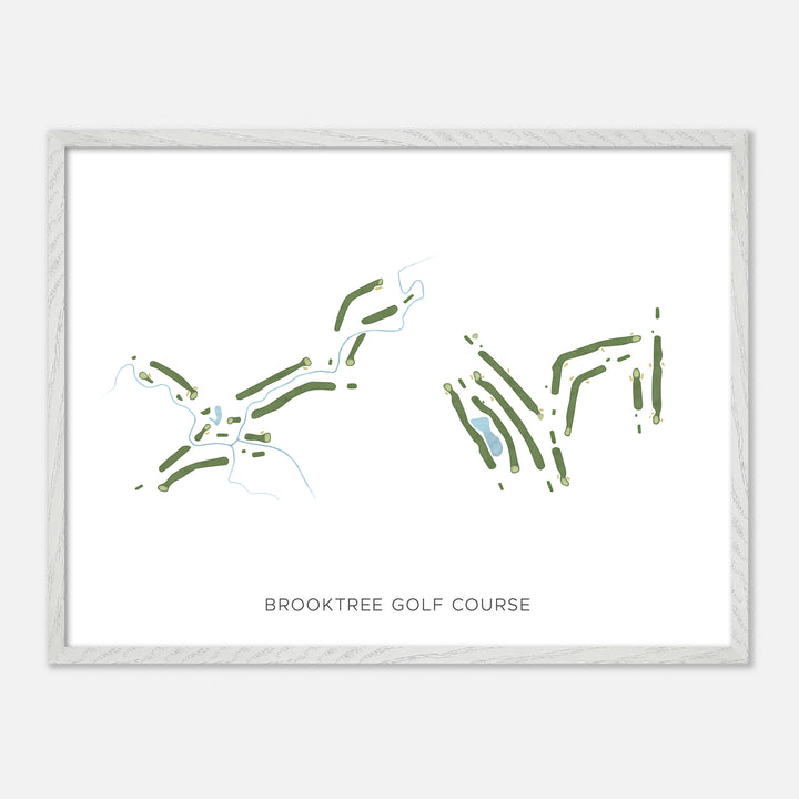 Print of Brooktree Golf Course Modern Map