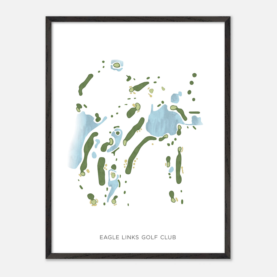 Print of Eagle Links Golf Club Modern Map