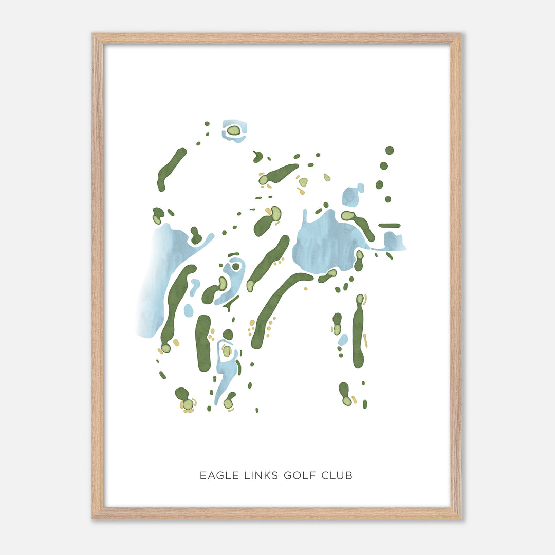 Print of Eagle Links Golf Club Modern Map
