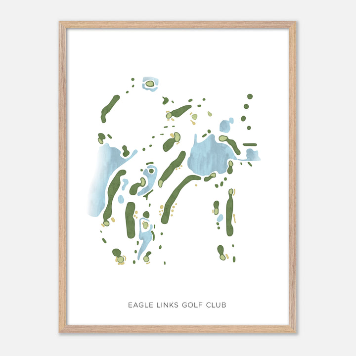 Print of Eagle Links Golf Club Modern Map