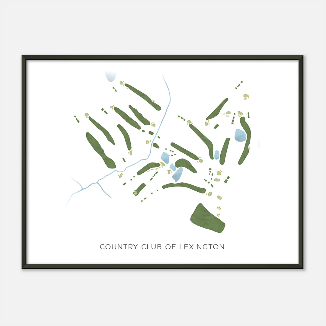 Print of Country Club Of Lexington Modern Map