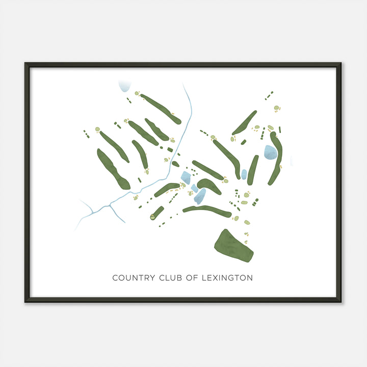 Print of Country Club Of Lexington Modern Map