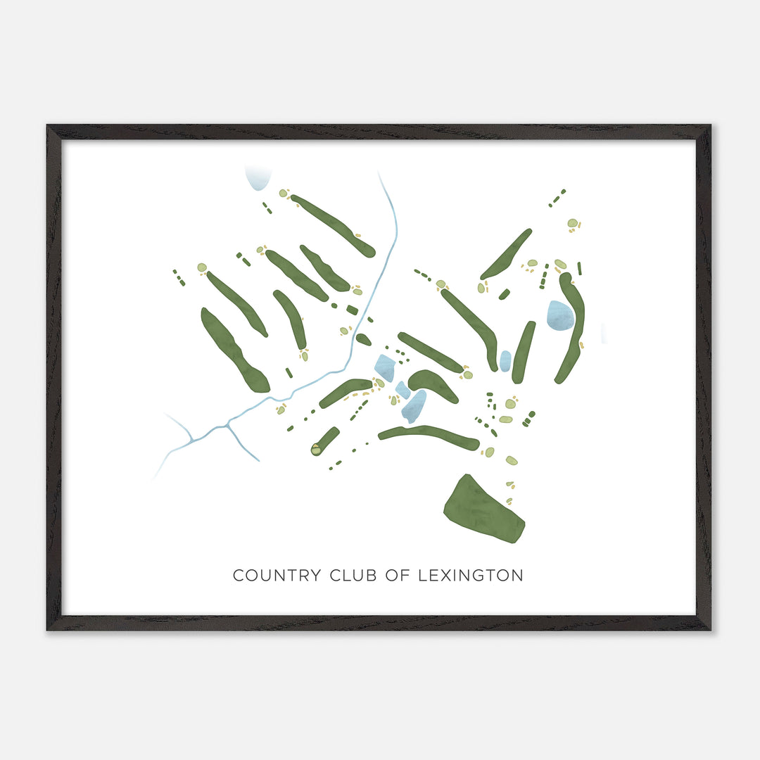 Print of Country Club Of Lexington Modern Map