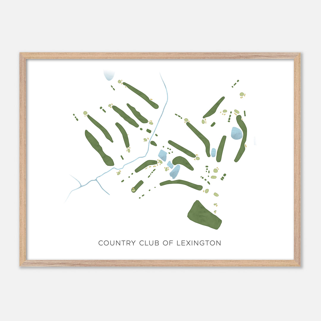 Print of Country Club Of Lexington Modern Map