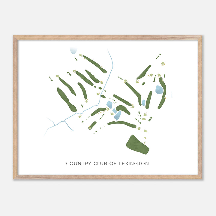 Print of Country Club Of Lexington Modern Map