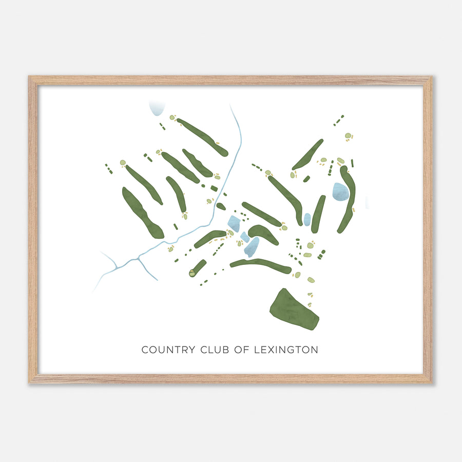 Print of Country Club Of Lexington Modern Map